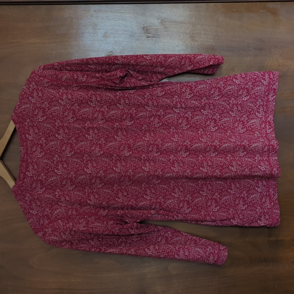 LRL Ralph Lauren Jeans Co paisley double ruffle top tee Shirt M - Picture 4 of 5
